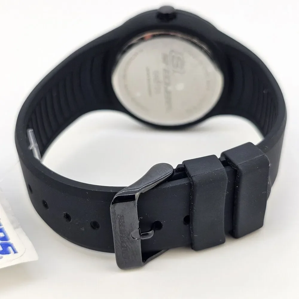 Skechers Unisex Watch‎ 42MM Black Dial Black Plastic Band Straps New Battery